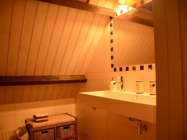 Bathroom 1st floor, with big bath and rain shower